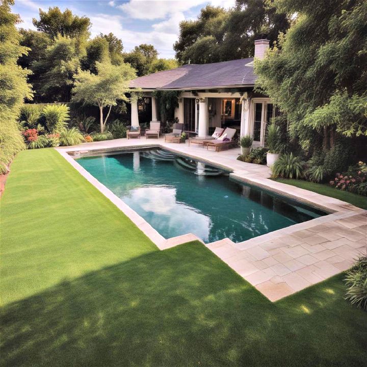 lush green grass for pool deck
