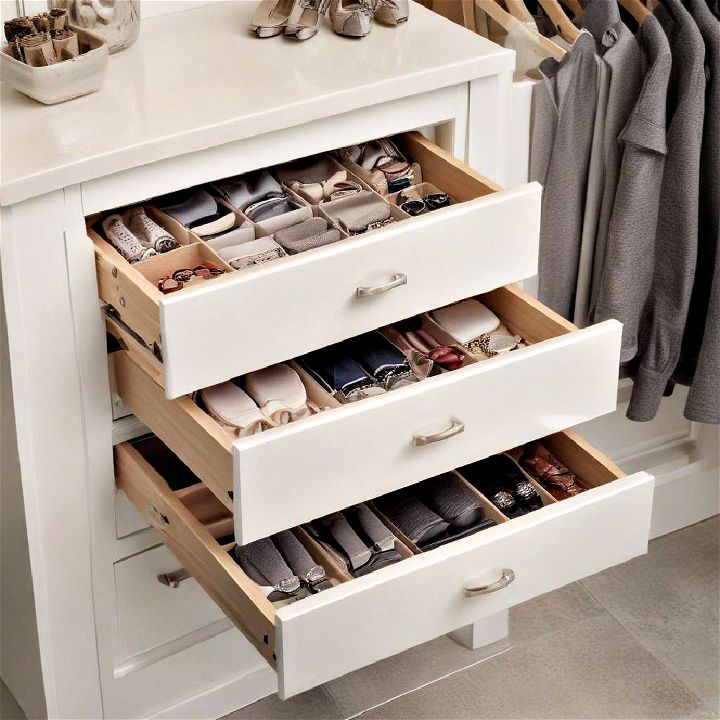 luxurious and convenient soft closing drawers