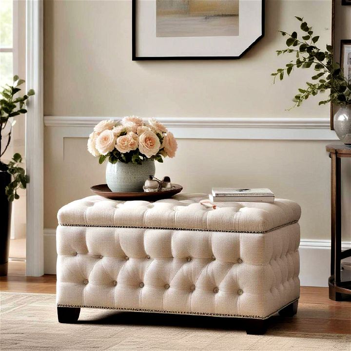 luxurious and versatile option for seating and storage ottoman