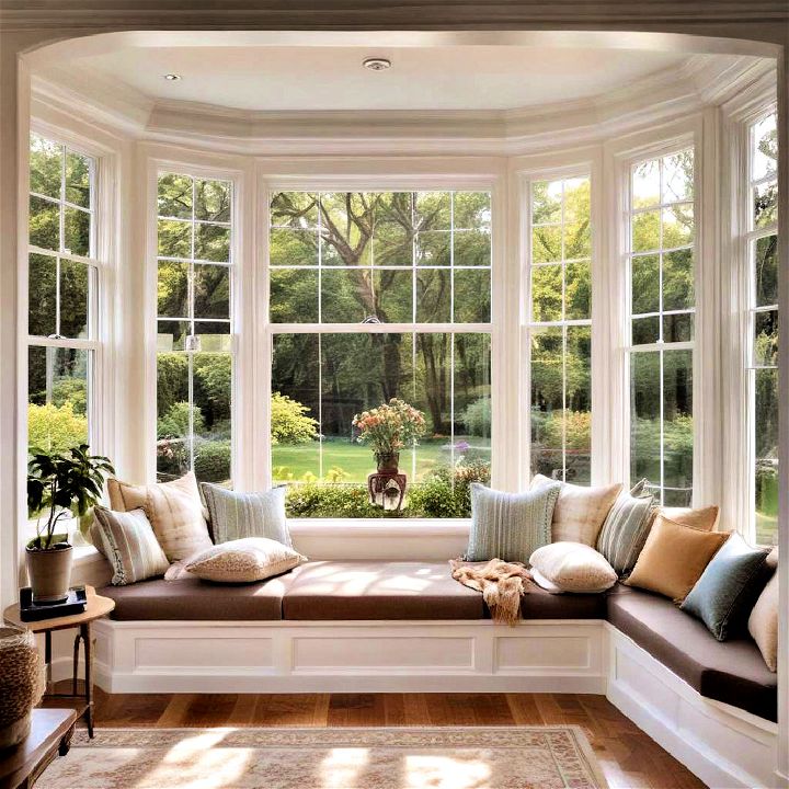 luxurious bay window lounge