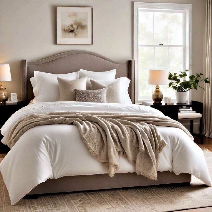 luxurious bedding to enhance the comfort
