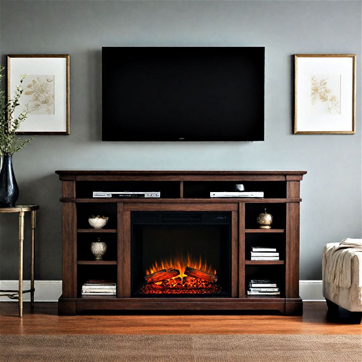 luxurious electric fireplace entertainment center
