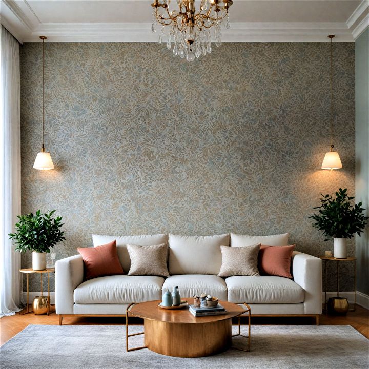 luxurious embossed patterned wallpaper