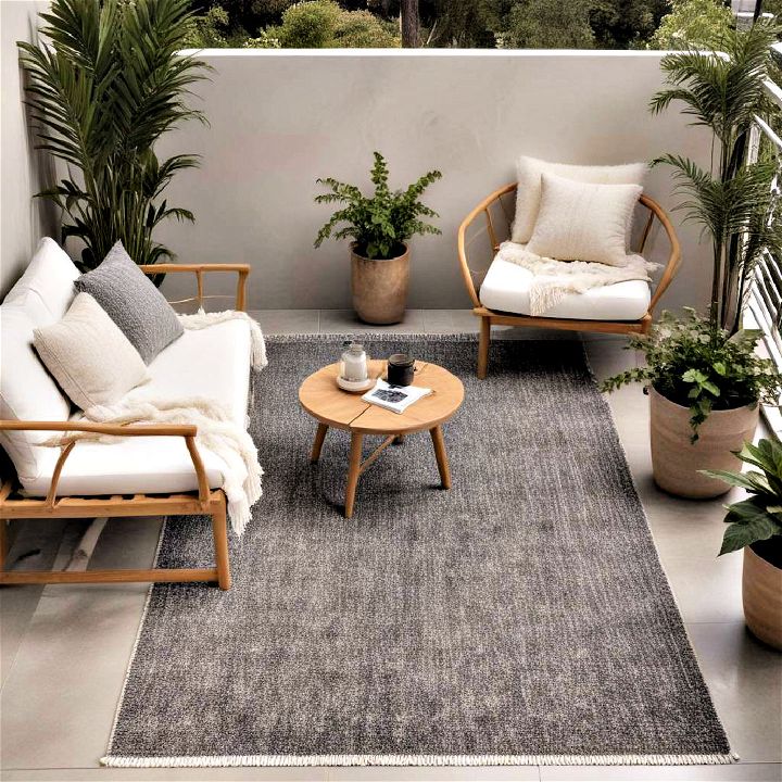 cozy luxurious outdoor rug