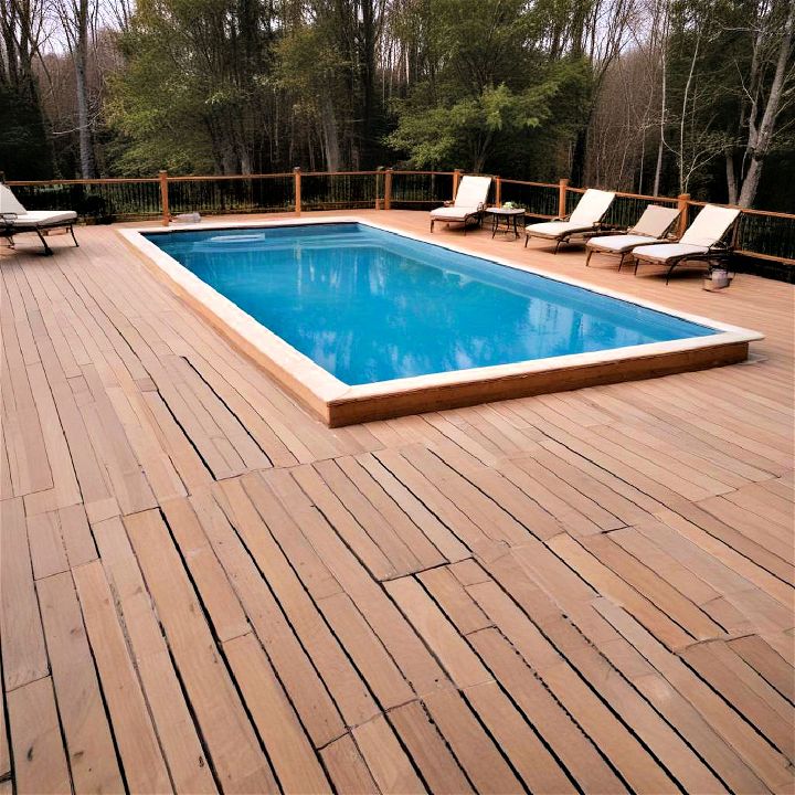 luxurious radiant heated deck