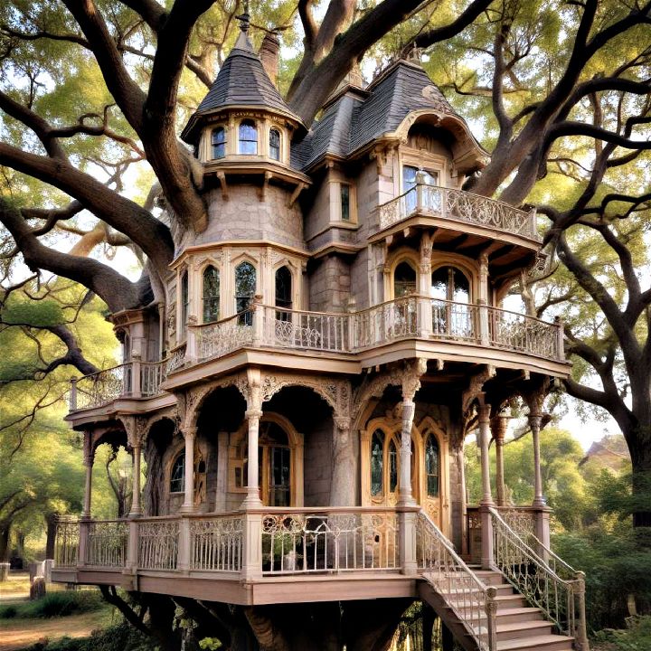 luxury and charm victorian treehouse mansion