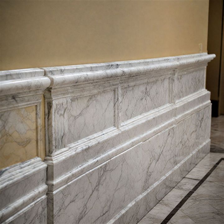 luxury and sophistication marble chair rail