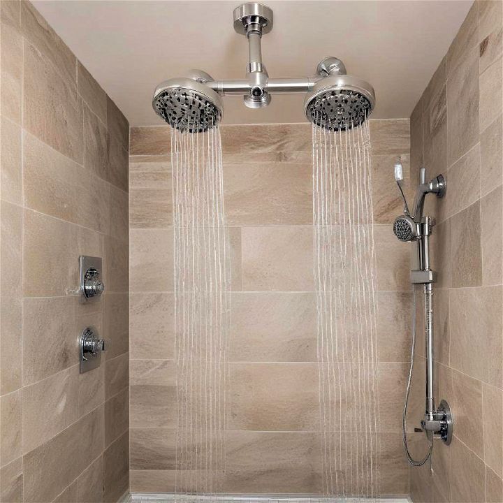 luxury dual shower heads for walk in shower
