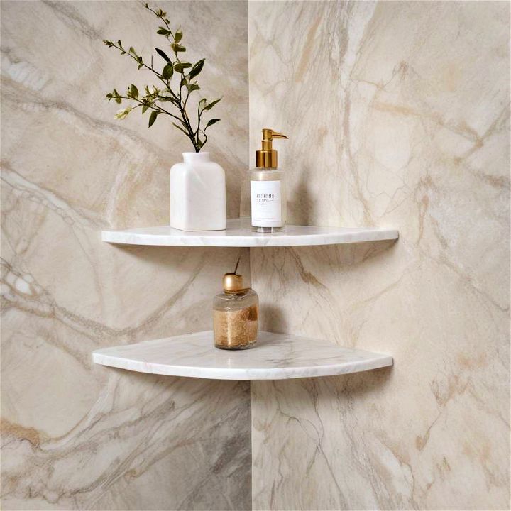 luxury marble corner shelf