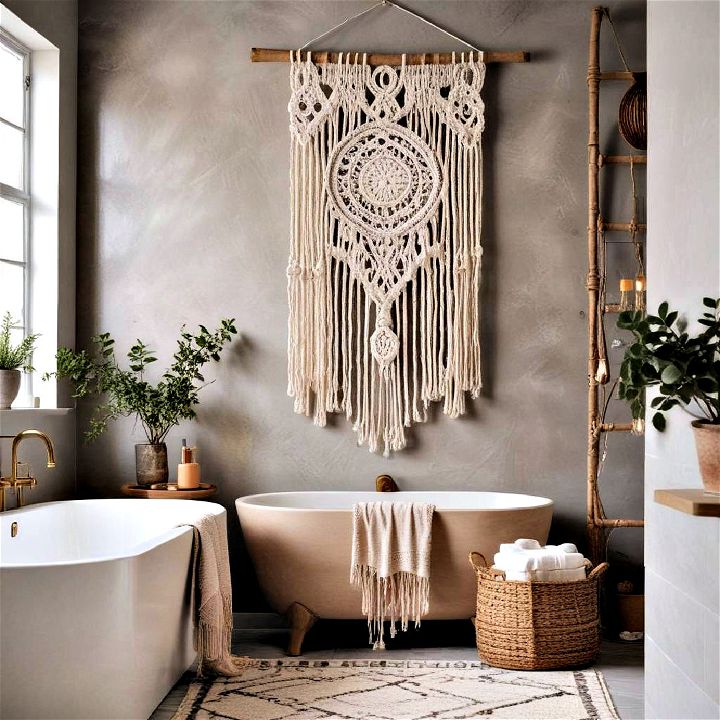 macramé wall hangings to add texture