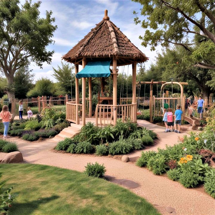 magical outdoor space for children to explore play and learn