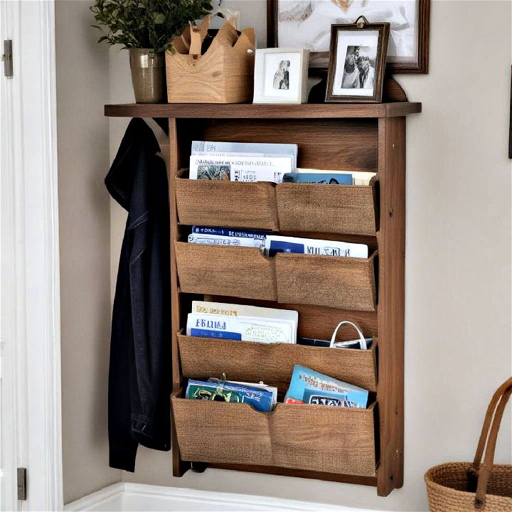 mail organizer for entryway