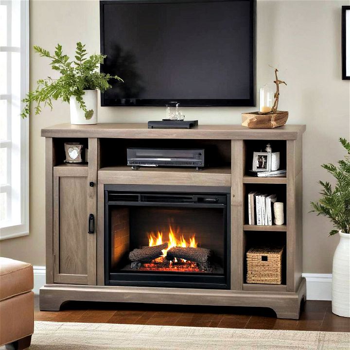 media console fireplace multi functional addition to any living room