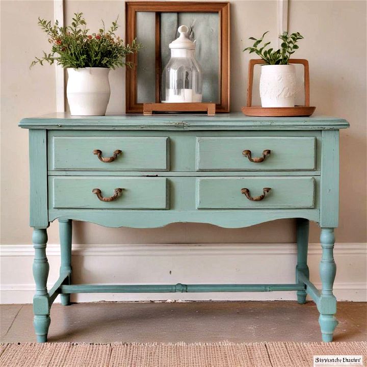 milk paint furniture makeover to add a rustic vibe to your farmhouse decor