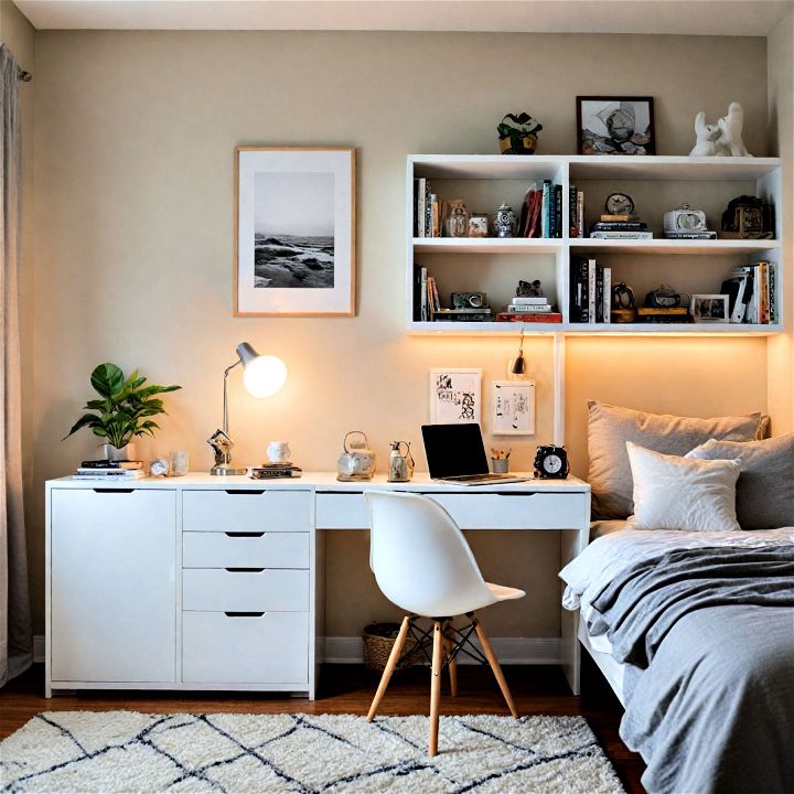 minimalist and functional boys room decor