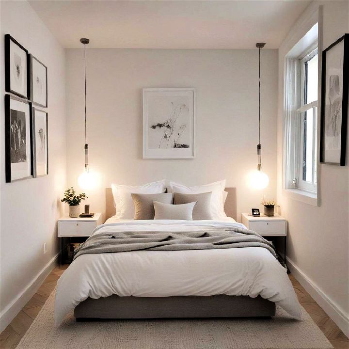 minimalist small guest bedroom idea