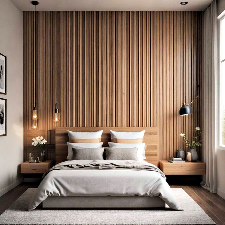 minimalist wooden slats