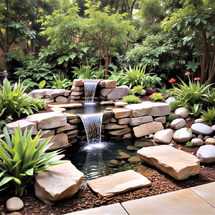 minimalistic and soothing water feature