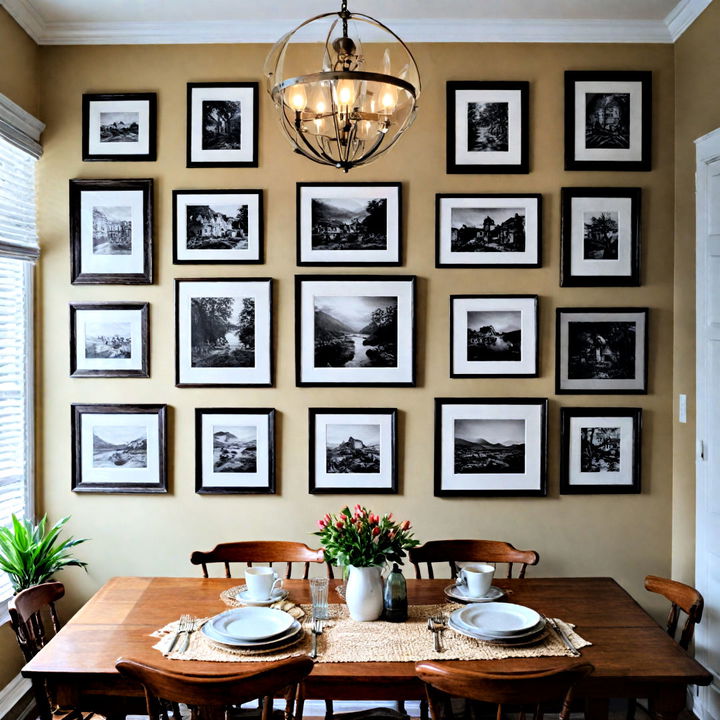 mixing and matching frames gallery wall