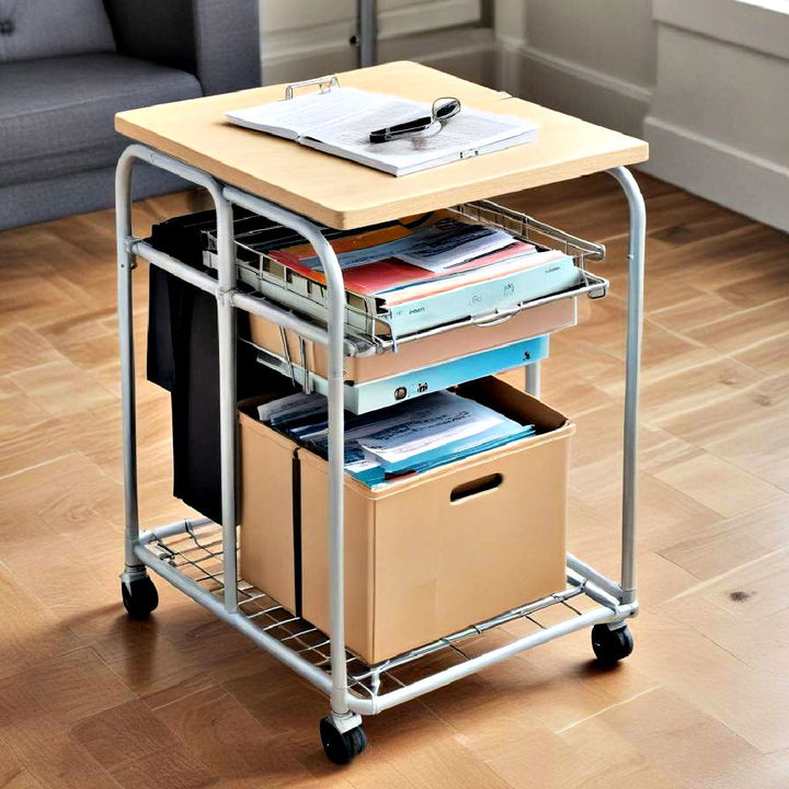 mobile cart for files and office supplies