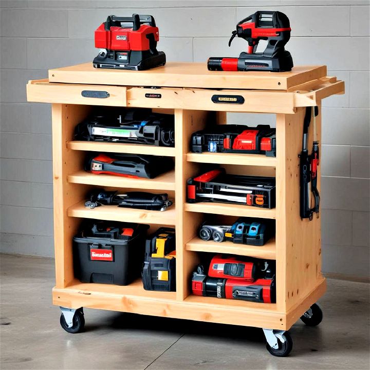 mobile tool carts for power tools