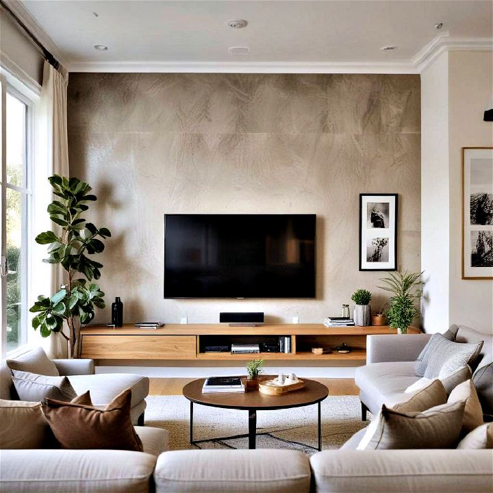 modern aesthetics wall mounted tv