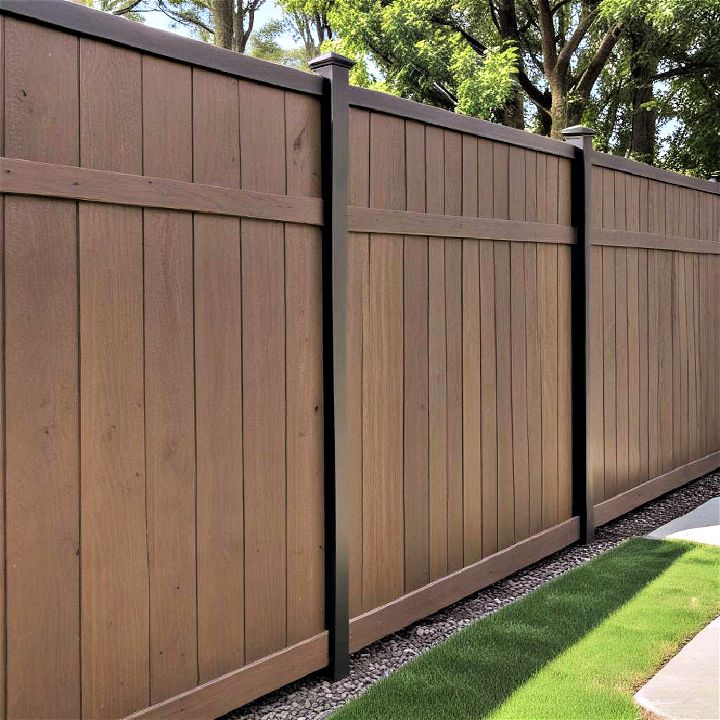 modern and low maintenance composite fence