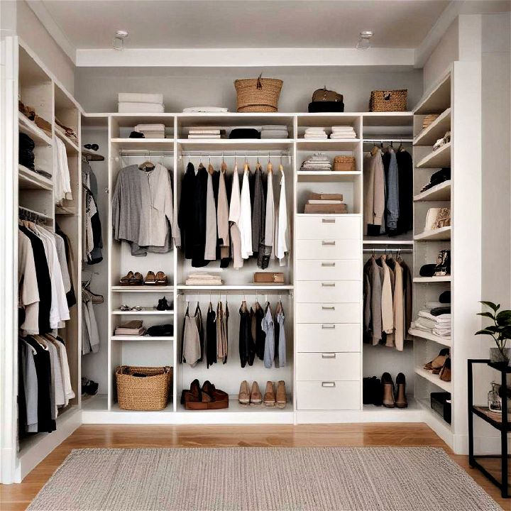 modern and simple open closet system