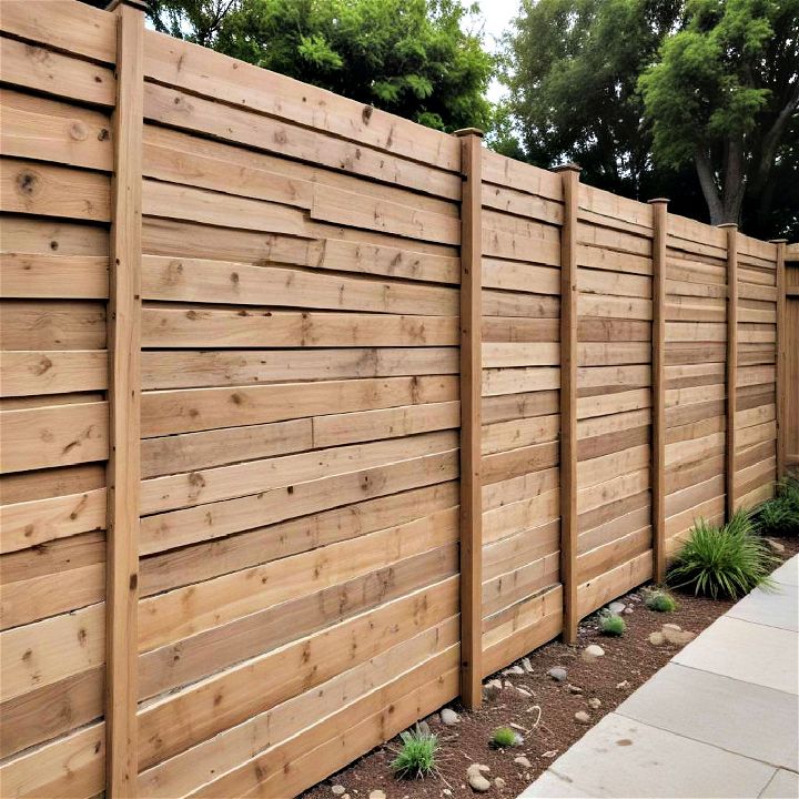modern and stylish horizontal fence