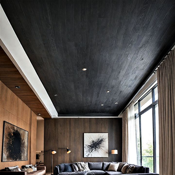 modern black stained wood