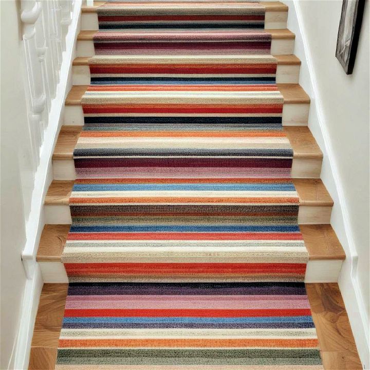 modern bold statement striped runner