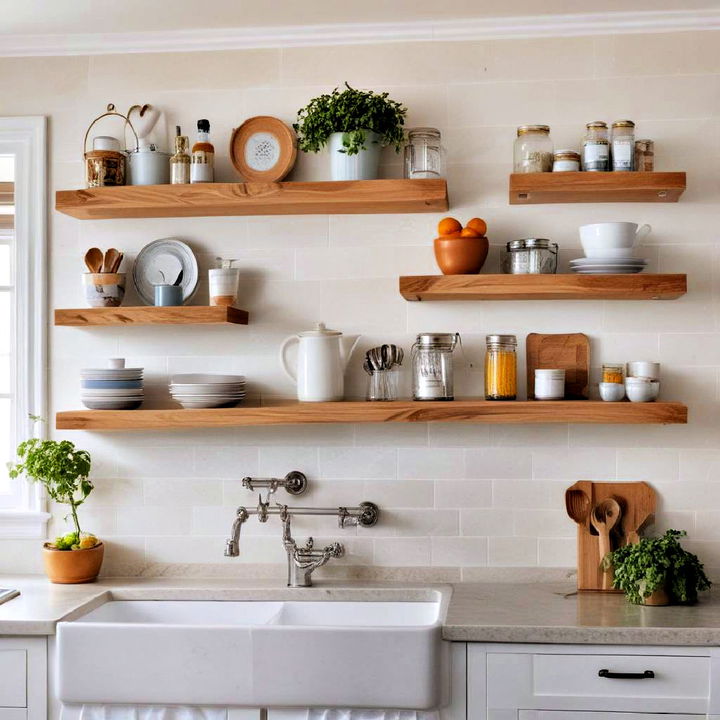 modern floating shelves