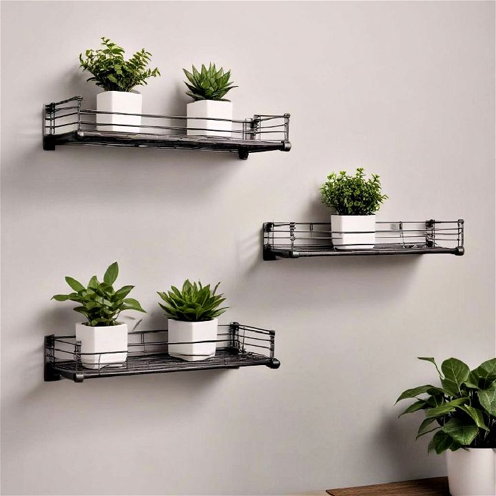 modern floating wire shelves