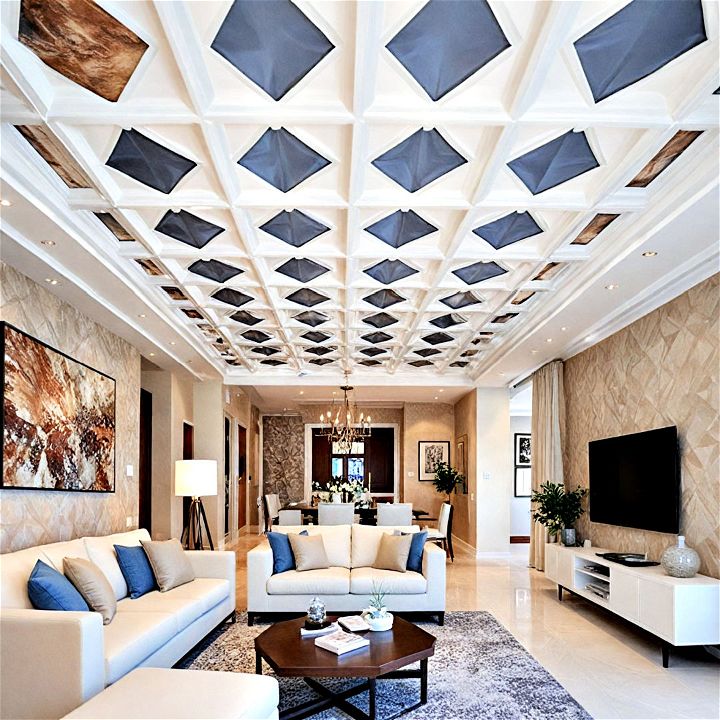 modern geometric design ceiling wallpaper