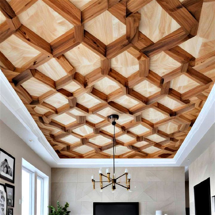 modern geometric wood panels design