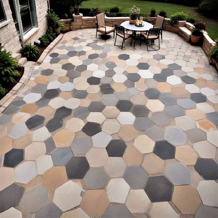 modern hexagonal paver