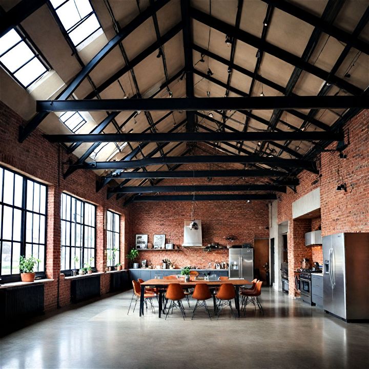 modern industrial loft ceiling