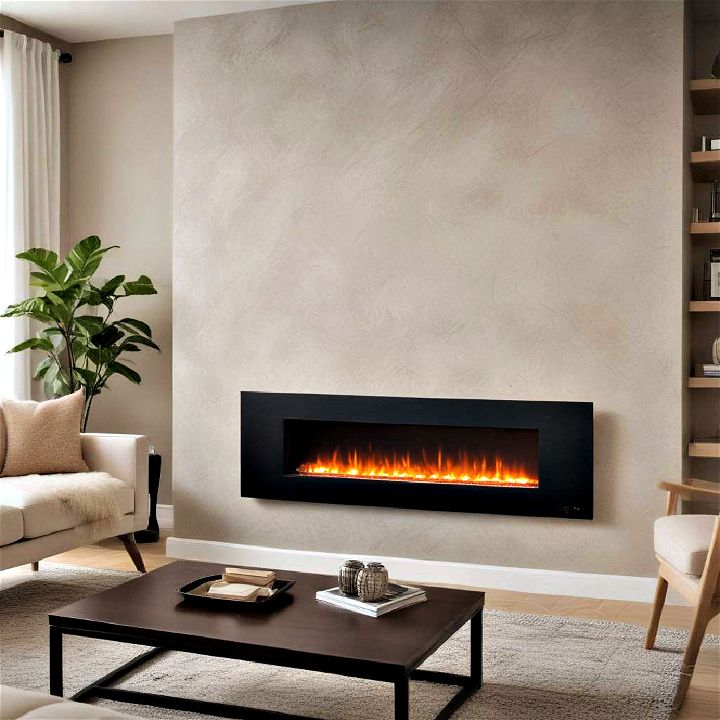 modern linear electric fireplace