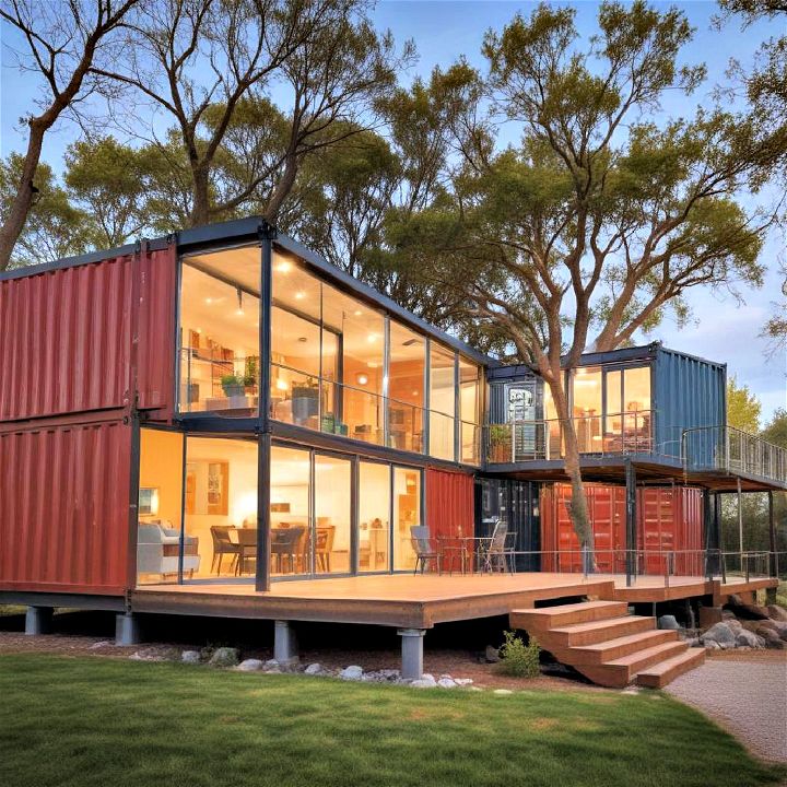 modern multi container home