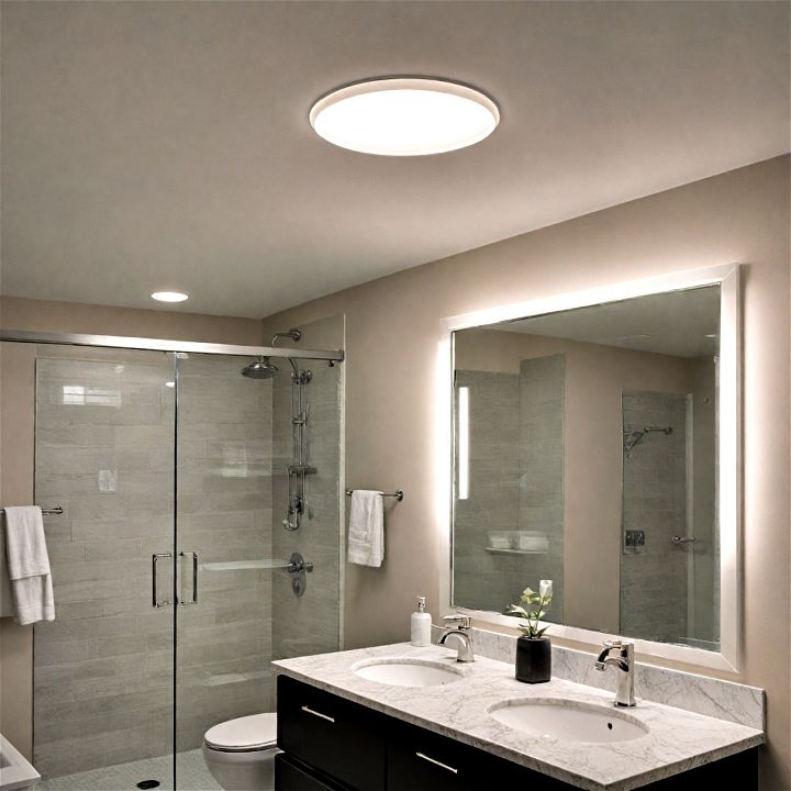 modern recessed bathroom lighting