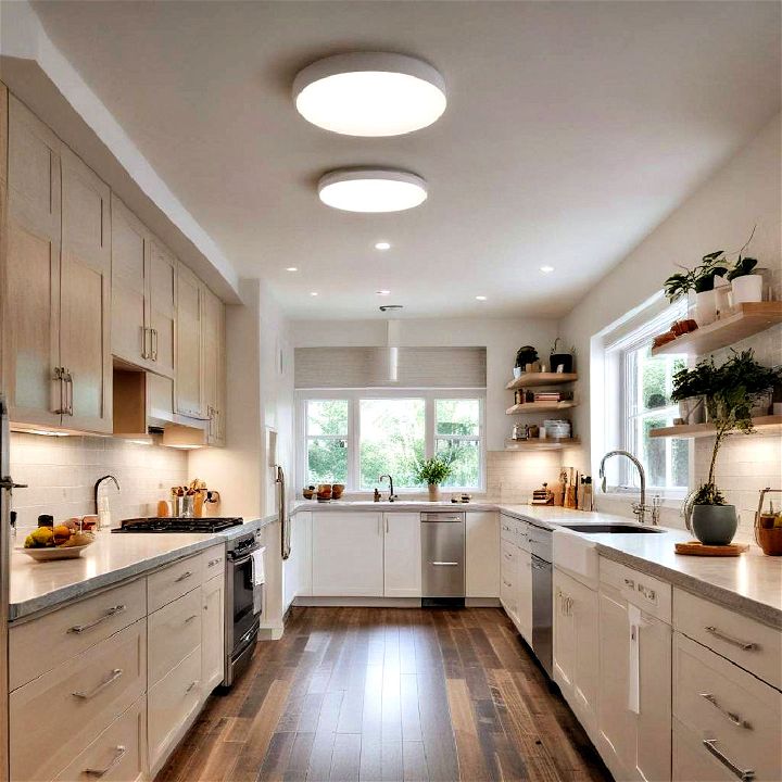 modern recessed lighting for small kitchen