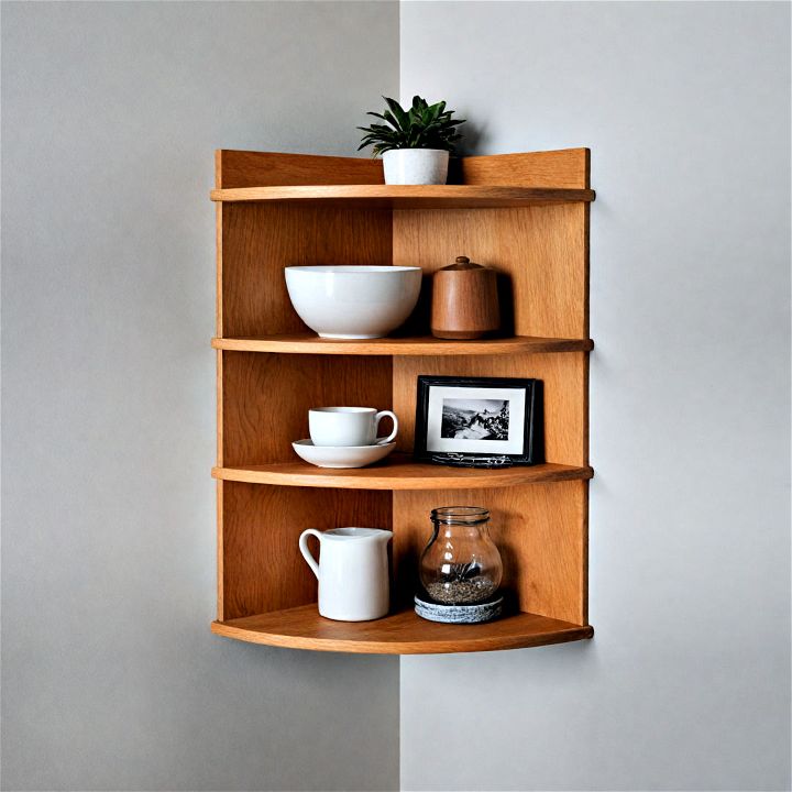 modern scandinavian inspired corner shelf