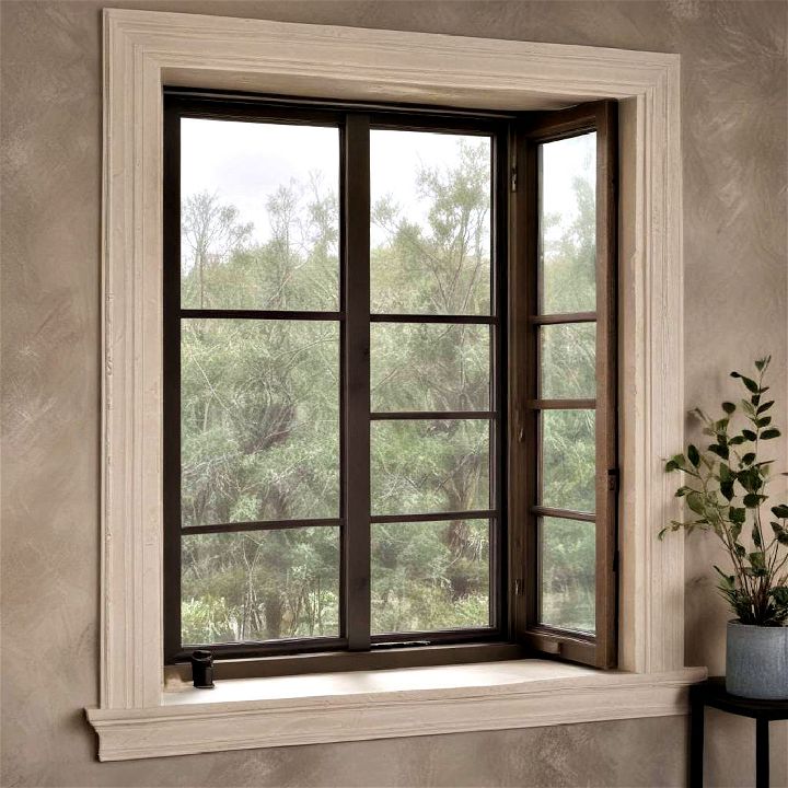 modern venetian plaster window trim