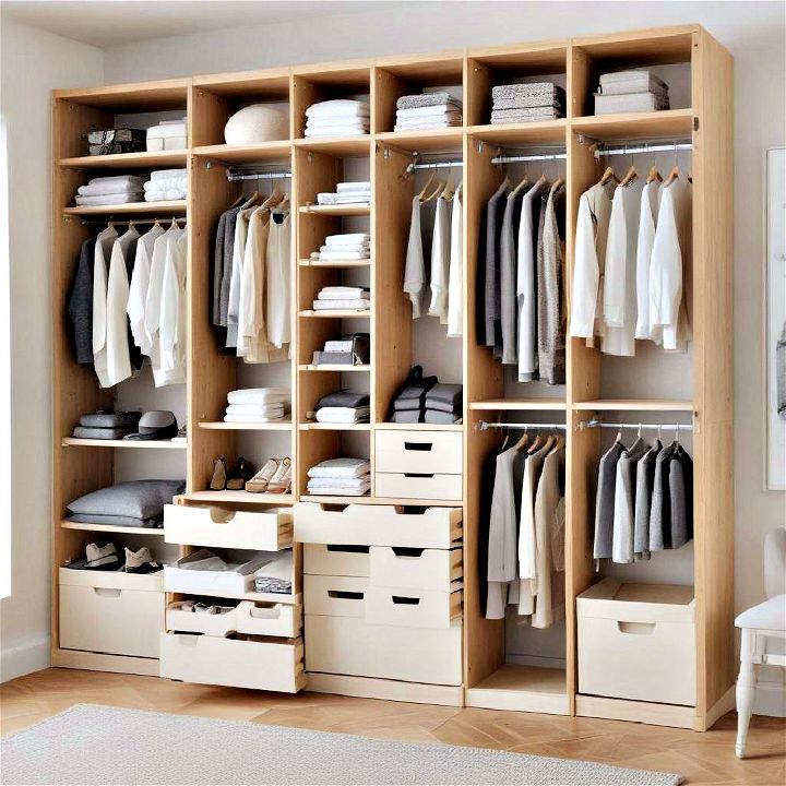 modular storage units for dressing room
