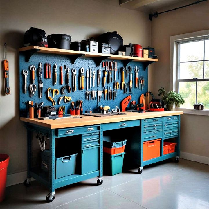 modular workbench to make your garage work smarter
