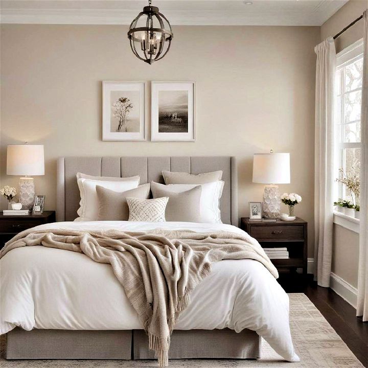 monochromatic color scheme cozy bedroom