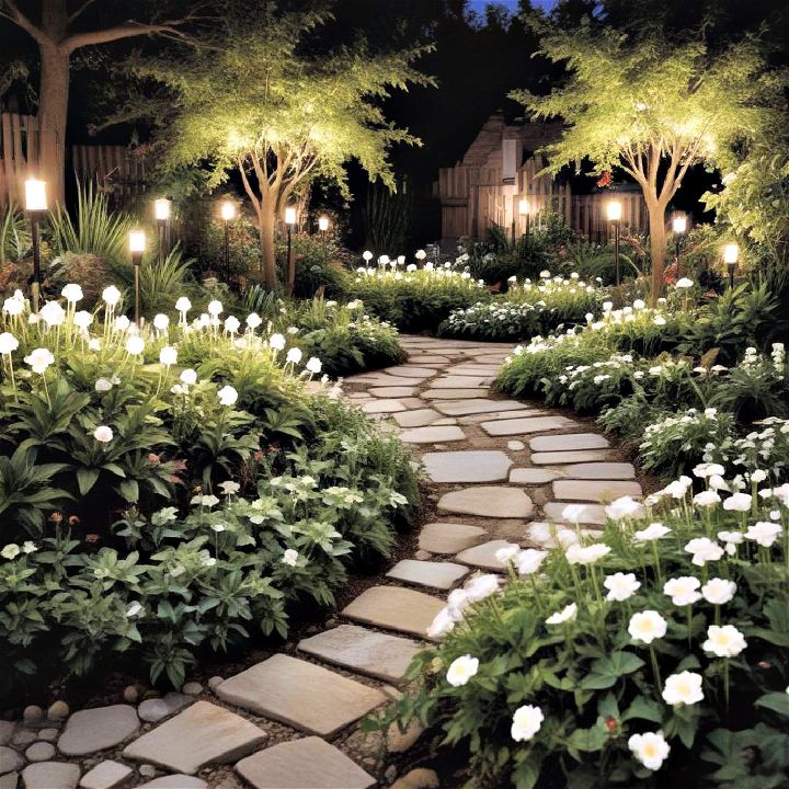 moonlight garden glow landscape
