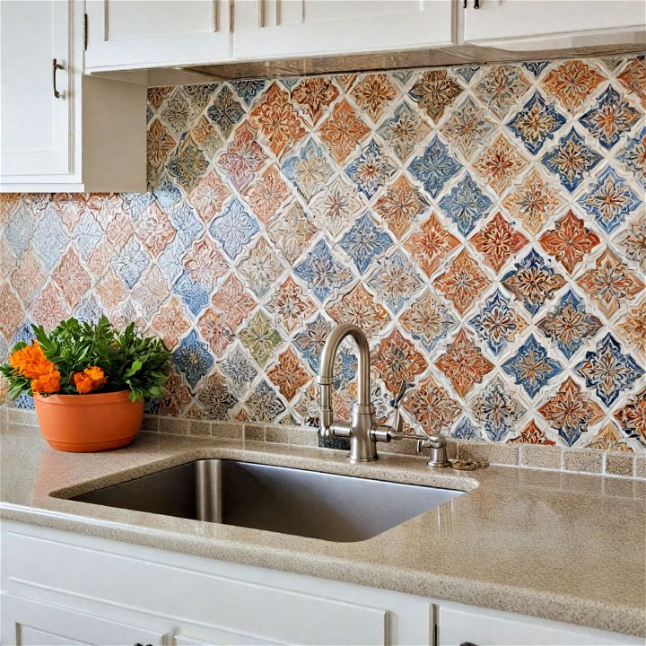 moroccan inspired kitchen backsplash to add a global flair