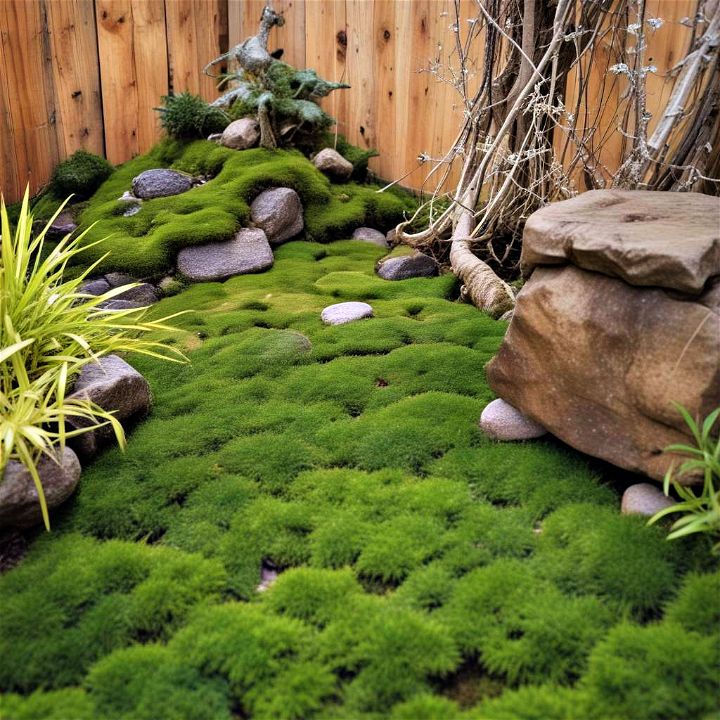 moss blanket in zen garden