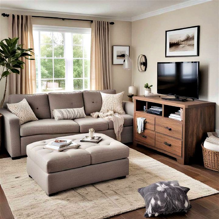 multipurpose furniture tv room
